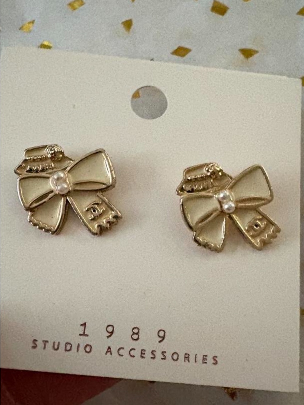 Gold Bow Earrings